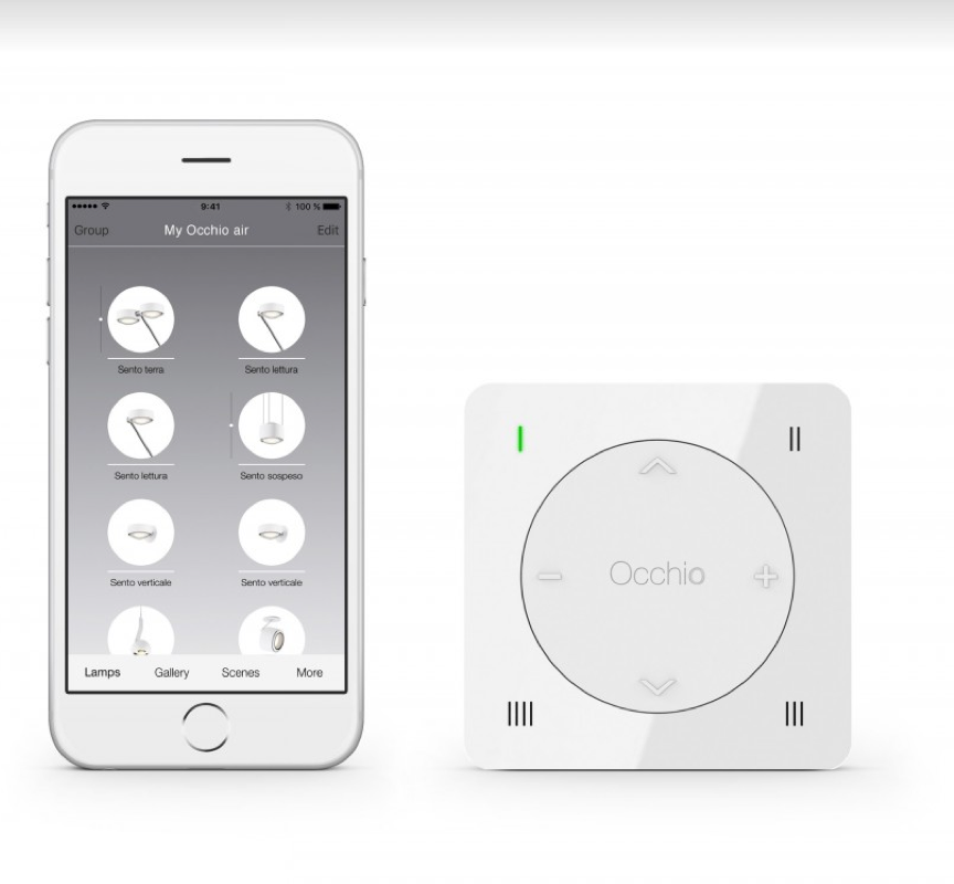 Alle Occhio-Lampen zentral steuern mit einer App. Abbildung zeigt Control-Panel! Alle Occhio-Lampen zentral steuern mit einer App. Abbildung zeigt Control-Panel!