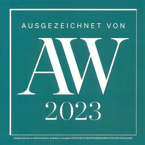 AW Auszeichnung 2023 für das Designmöbelhaus molitors' in Ratingen & Düsseldorf