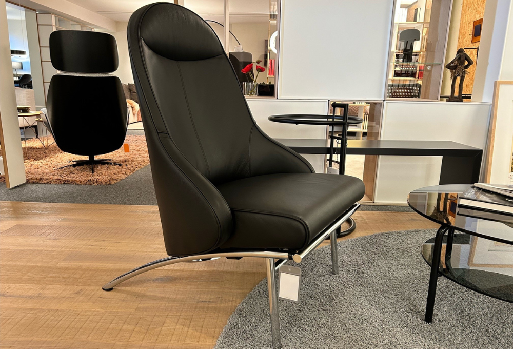 ipdesign Rocky Sessel Leder schwarz SALE