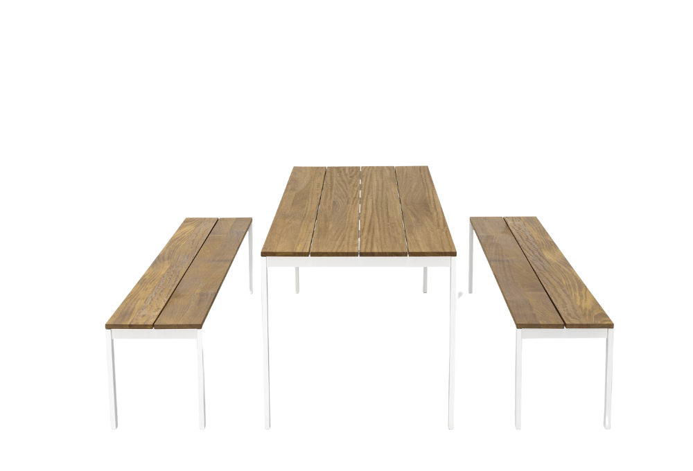 Kristalia be-Easy Tischkonzept Sitzbank outdoor Holz