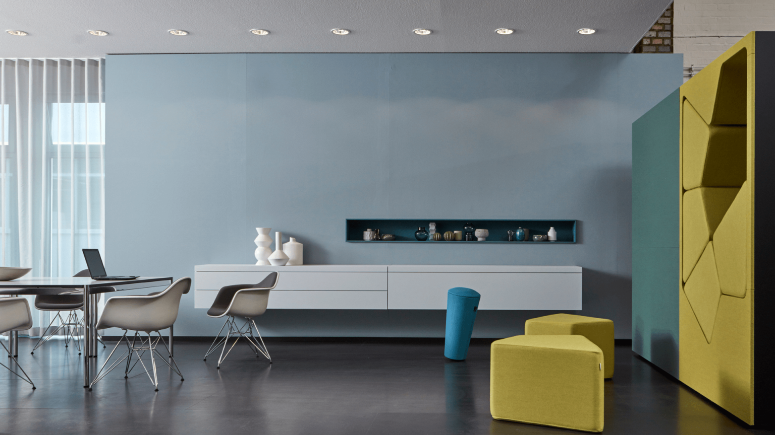werner works basic cap schrank office wohnzimmer blau hängend blau sideboard