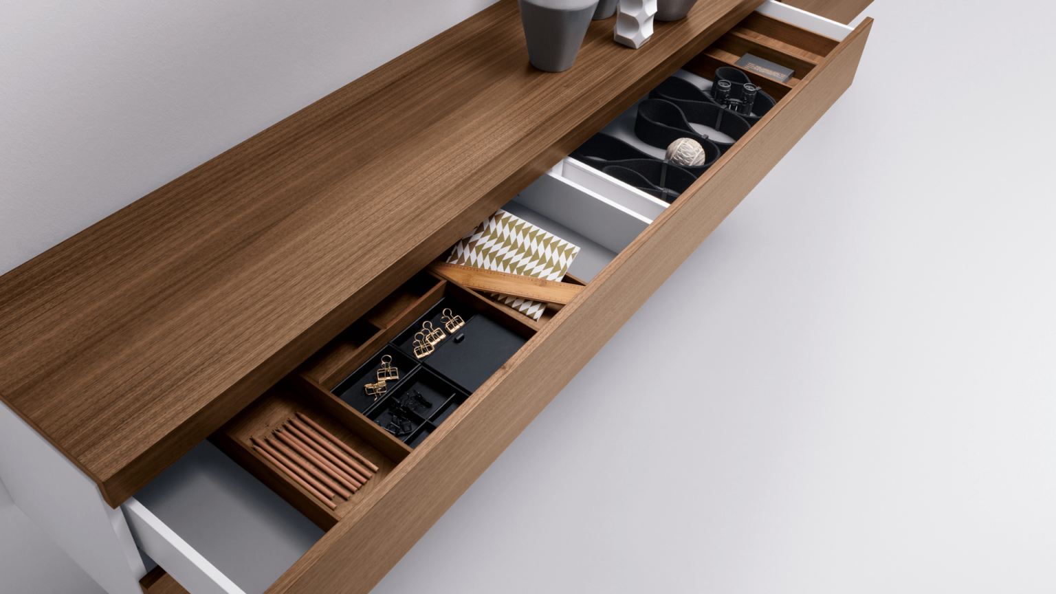werner works basic cap schrank office wohnzimmer blau Innenleben schublade organisation