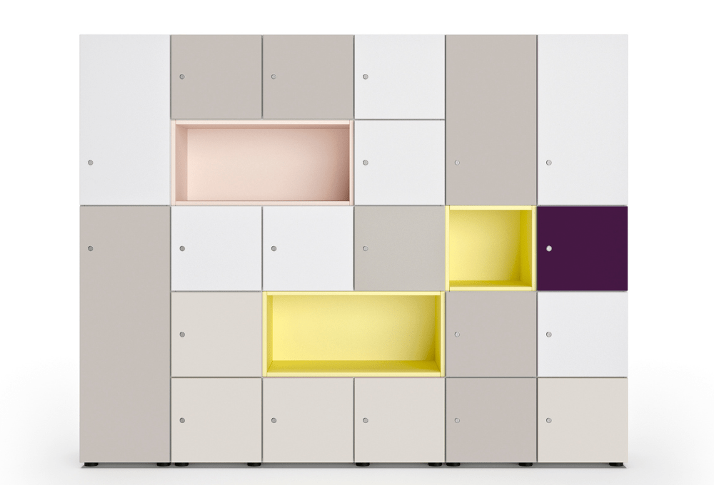 werner works lockers garderobe schließfach modular bunt