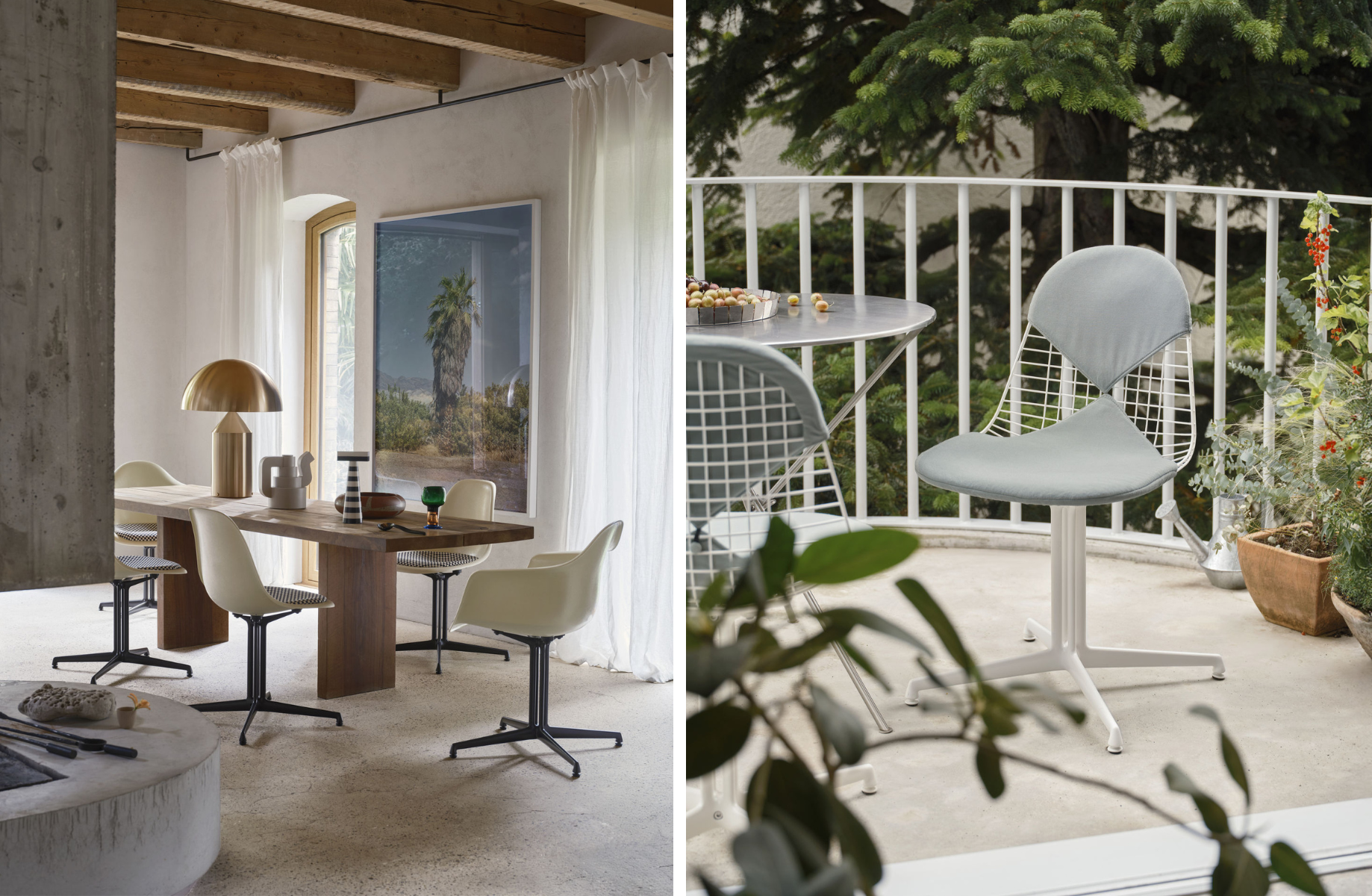 Vitra home stories wire chair la Fonda base