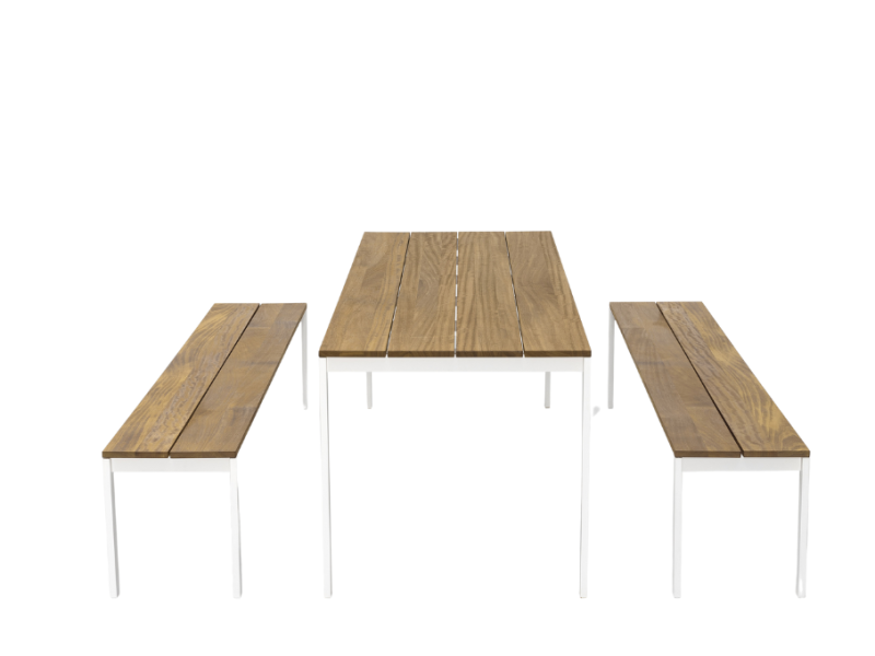 Kristalia be-Easy Tischkonzept Sitzbank outdoor Holz