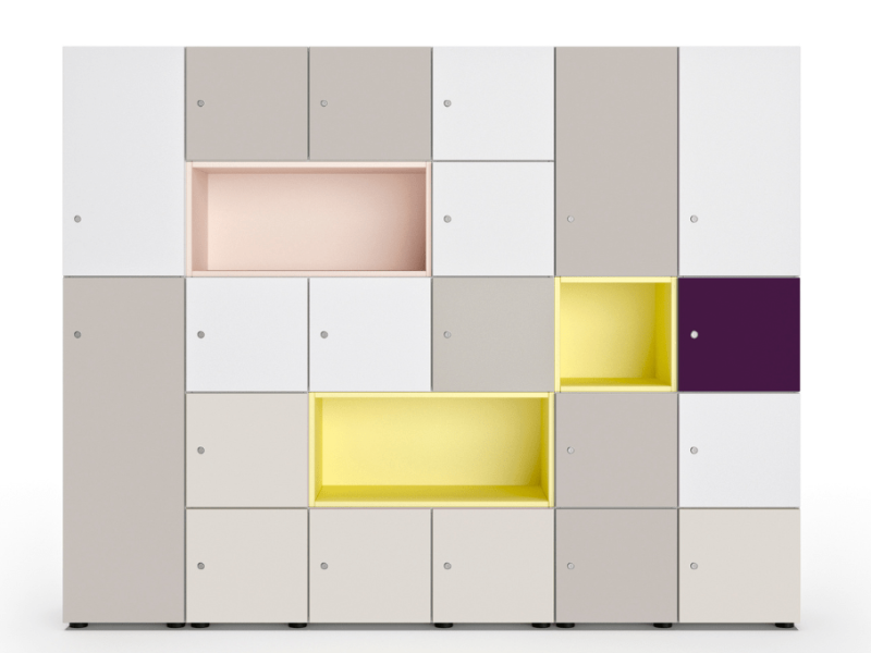 werner works lockers garderobe schließfach modular bunt